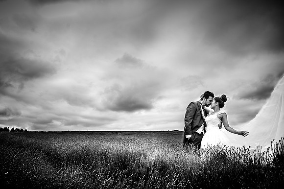 Wedding Couple in Lavender fields