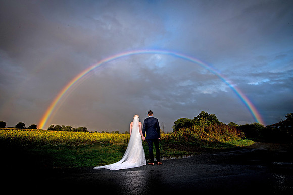 Rainbow at Swallows Nest Wedding